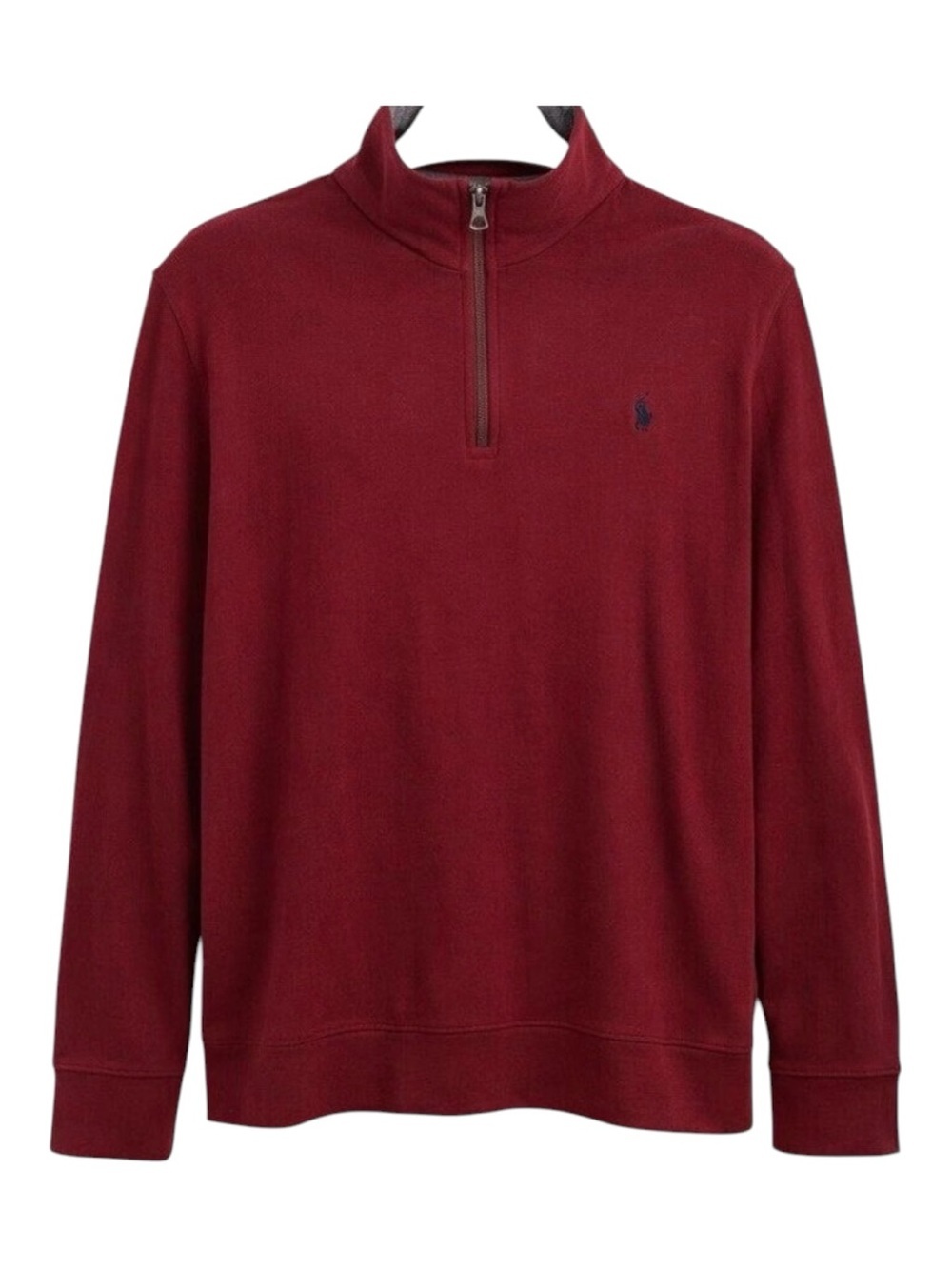Polo Ralph Lauren Burgundy Half-Zip Pullover Sweatshirt Long Sleeve Mens Size XL